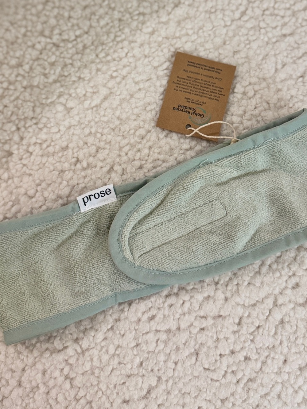 NWT Prose Plush Microfiber ‘Spa Headband’ - Pastel/Mint Green